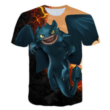 Load image into Gallery viewer, Hot Sales Children T-Shirt Cute Tops How To Train Your Dragon Cartoon 3D T-Shirt Summer Clothes Anime Men's T Shirt