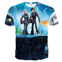 Load image into Gallery viewer, Hot Sales Children T-Shirt Cute Tops How To Train Your Dragon Cartoon 3D T-Shirt Summer Clothes Anime Men's T Shirt