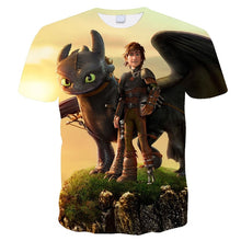 Load image into Gallery viewer, Hot Sales Children T-Shirt Cute Tops How To Train Your Dragon Cartoon 3D T-Shirt Summer Clothes Anime Men's T Shirt