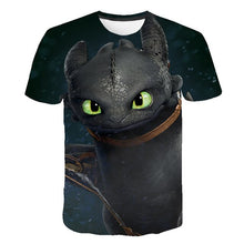 Load image into Gallery viewer, Hot Sales Children T-Shirt Cute Tops How To Train Your Dragon Cartoon 3D T-Shirt Summer Clothes Anime Men's T Shirt