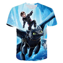 Load image into Gallery viewer, Hot Sales Children T-Shirt Cute Tops How To Train Your Dragon Cartoon 3D T-Shirt Summer Clothes Anime Men's T Shirt