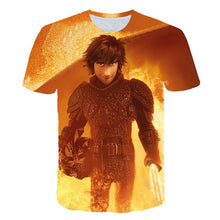 Load image into Gallery viewer, Hot Sales Children T-Shirt Cute Tops How To Train Your Dragon Cartoon 3D T-Shirt Summer Clothes Anime Men's T Shirt