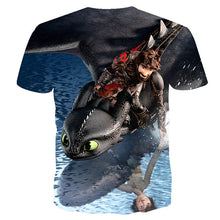 Load image into Gallery viewer, Hot Sales Children T-Shirt Cute Tops How To Train Your Dragon Cartoon 3D T-Shirt Summer Clothes Anime Men's T Shirt