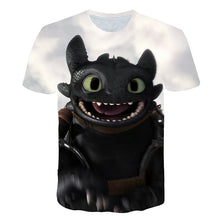 Load image into Gallery viewer, Hot Sales Children T-Shirt Cute Tops How To Train Your Dragon Cartoon 3D T-Shirt Summer Clothes Anime Men's T Shirt