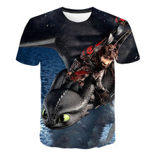 Load image into Gallery viewer, Hot Sales Children T-Shirt Cute Tops How To Train Your Dragon Cartoon 3D T-Shirt Summer Clothes Anime Men's T Shirt